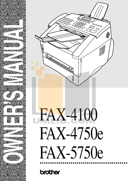 Download free pdf for Brother FAX-575 Fax Machine manual